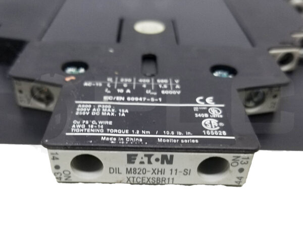 EATON DIL M185 XTCE185L CONTACTOR 24-48VDC w/ (2) DIL M820-XHI-11-SI XTCEXSBR11 - Image 6