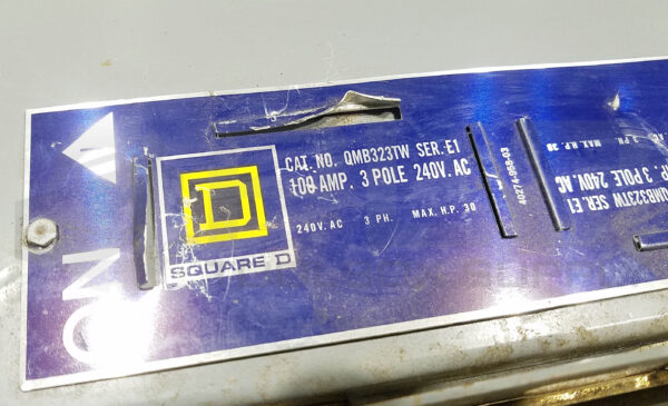 SQUARE D QMB323TW /E1 FUSIBLE PANEL BOARD SWITCH 100AMP 240VAC - Image 6