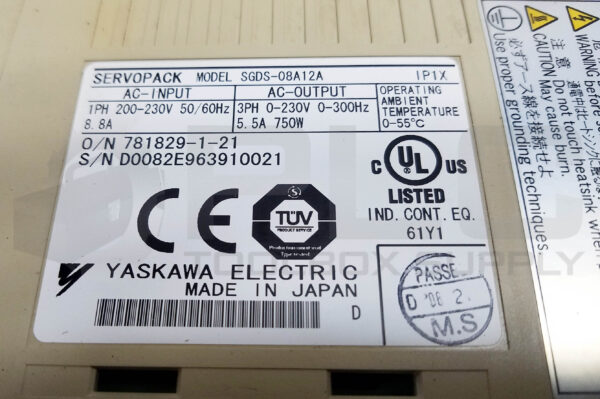 YASKAWA SGDS-08A12A SERVOPACK 200V - Image 6