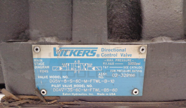 NEW VICKERS 02-329166 VALVE DG5V-8-S-6C-M-FTWL-B-10 DG4V-3S-6C-M-FTWL-B5-60 - Image 5