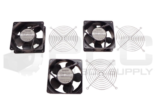 LOT OF 3 NMB 4715MS-12T-B50 AXIAL FANS 115VAC 4715MS-12T-B50-A00 W/ WIRE GUARDS