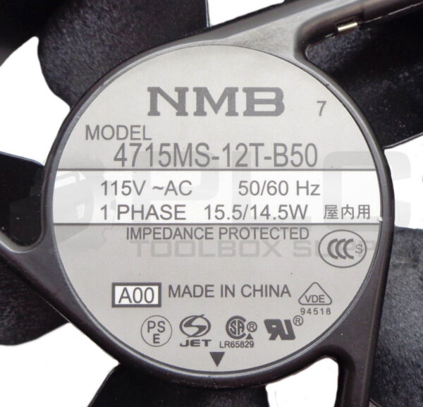 LOT OF 3 NMB 4715MS-12T-B50 AXIAL FANS 115VAC 4715MS-12T-B50-A00 W/ WIRE GUARDS - Image 7