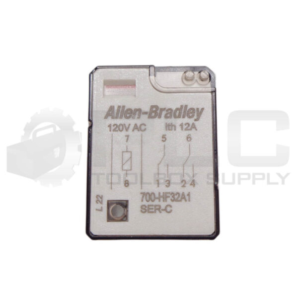 LOT OF 2 ALLEN BRADLEY 700-HF32A1 SER C RELAYS 120VAC 12A - Image 5