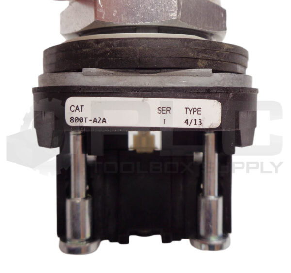 LOT OF 3 ALLEN BRADLEY 800T-A2A /T BLACK PUSH BUTTON W/ 800T-XA /D CONTACT BLOCK - Image 4