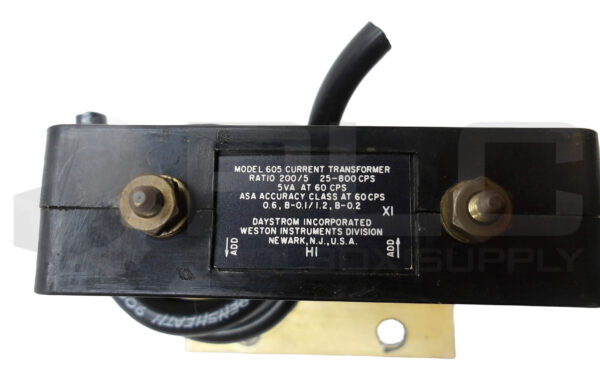 WESTON 605 CURRENT TRANSFORMER 200/5 25-800CPS - Image 5