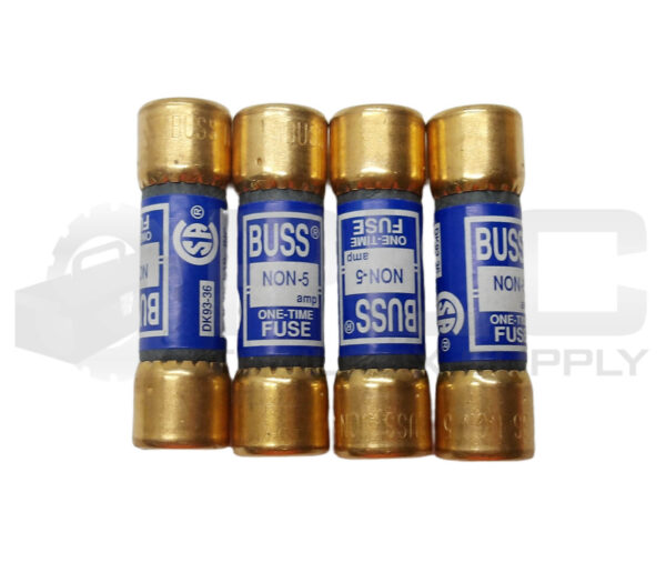 LOT OF 4 BUSSMANN NON-5 ONE TIME FUSE 5A 250V CLASS K5 - Image 2