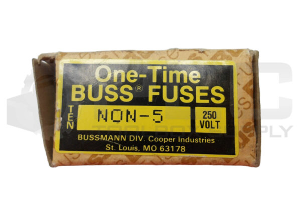 LOT OF 4 BUSSMANN NON-5 ONE TIME FUSE 5A 250V CLASS K5 - Image 6