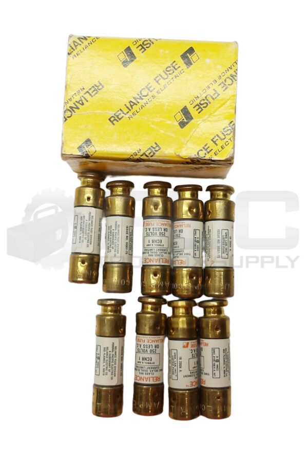 LOT OF 9 RELIANCE ECNR TIME DELAY DUEL ELEMENT CURRENT LIMITING FUSE1 250VAC 1A