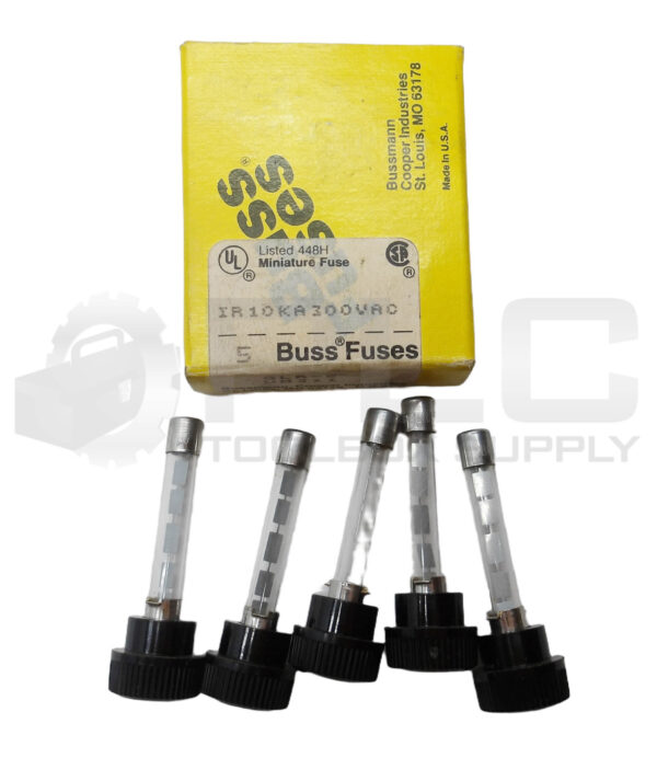 NEW LOT OF 5 BUSSMANN IR10KA300VAC FUSE 300V