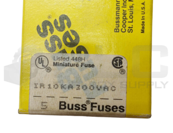 NEW LOT OF 5 BUSSMANN IR10KA300VAC FUSE 300V - Image 5