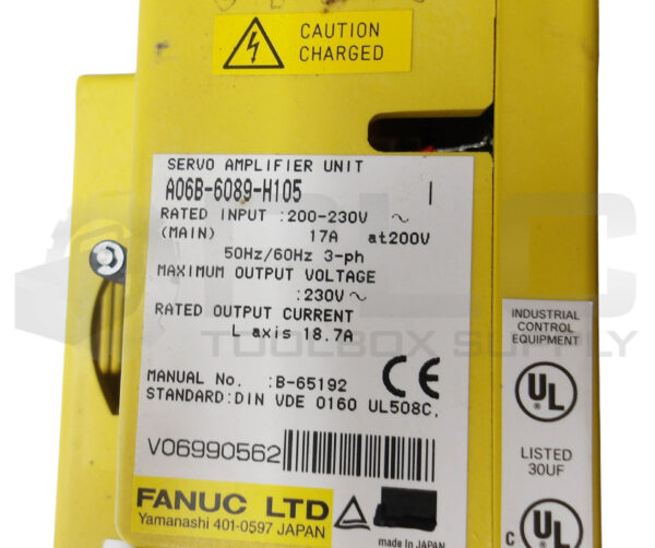 FANUC A06B-6089-H105 /I SERVO AMPLIFIER UNIT 17A 200-230V - Image 4