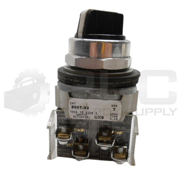 ALLEN  BRADLEY 800T-H2 /T SELECTOR SWITCH W/ (2)800T-XA /D CONTACT BLOCK - Image 4