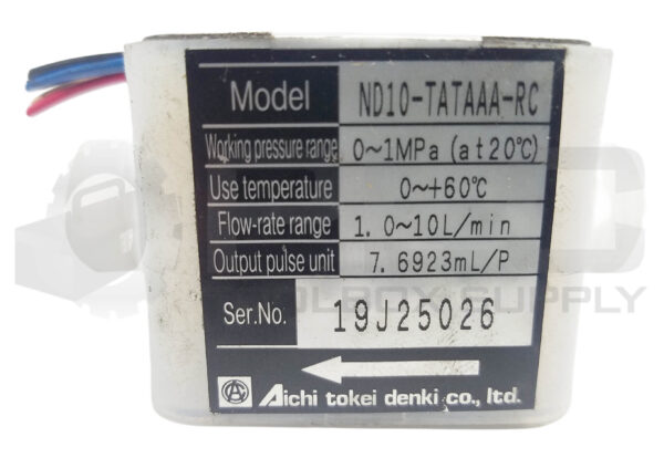 AICHI TOKEI DENKI ND10-TATAAA-RC FLOWMETER FLOW RATE SENSOR 0-1MPa - Image 3