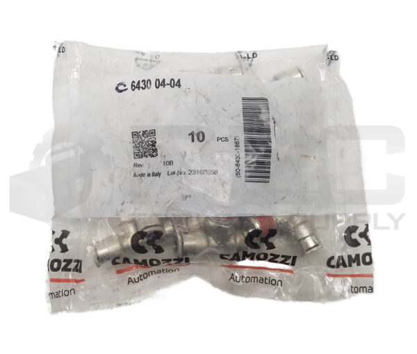SEALED NEW BAG OF 10 CAMOZZI 6430 04-04 MALE BRANCH TEE SWIVEL 1/4″ TUBES x 1/4″