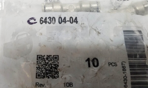 SEALED NEW BAG OF 10 CAMOZZI 6430 04-04 MALE BRANCH TEE SWIVEL 1/4″ TUBES x 1/4″ - Image 3