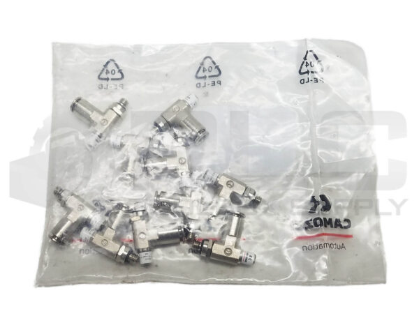 SEALED NEW BAG OF 10 CAMOZZI GSCU 53-32 RIGHT ANGLE FLOW CONTROL, 5/32" OD - Image 2
