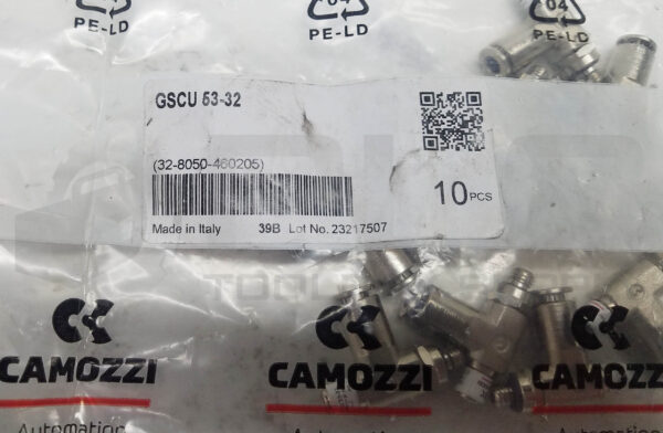 SEALED NEW BAG OF 10 CAMOZZI GSCU 53-32 RIGHT ANGLE FLOW CONTROL, 5/32" OD - Image 3