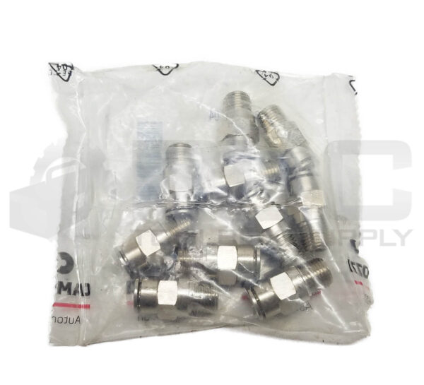 SEALED NEW BAG OF 10 CAMOZZI 6510 06-04 MALE CONNECTOR, 3/8 OD X 1/4 NPT - Image 2
