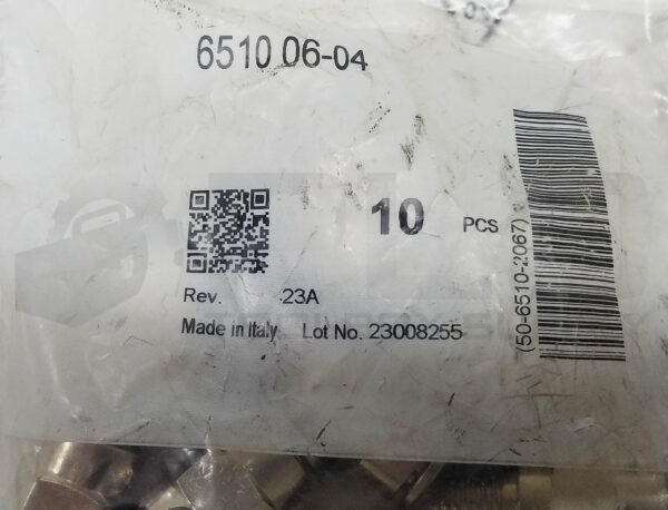 SEALED NEW BAG OF 10 CAMOZZI 6510 06-04 MALE CONNECTOR, 3/8 OD X 1/4 NPT - Image 3