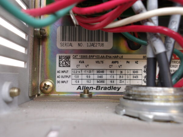ALLEN BRADLEY 1336S-BRF100-AA-EN4-HAP-L6 SENSORLESS VECTOR - Image 5
