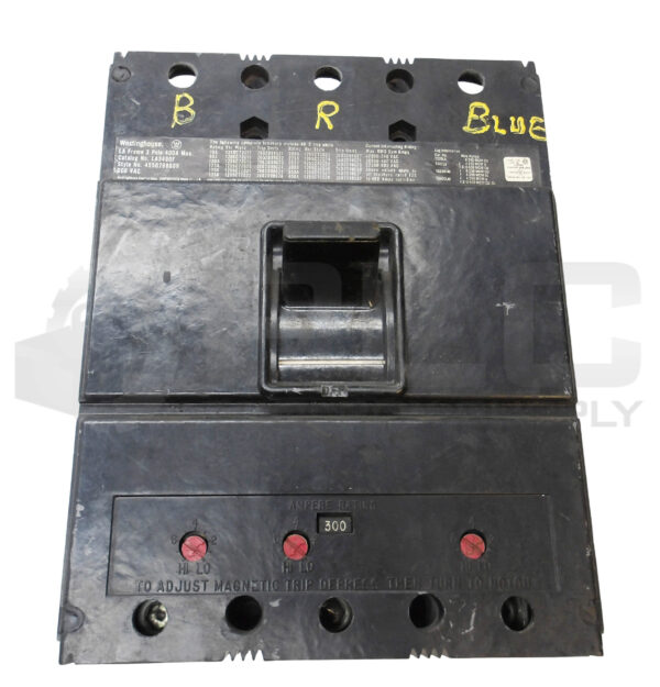 WESTINGHOUSE LA3400F CIRCUIT BREAKER 3P 400A 600VAC 455D788G06 - Image 2