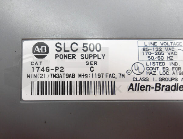 ALLEN BRADLEY 1746-P2 /C SLC 500 POWER SUPPLY W/ 1746-A4 /B 4-SLOT RACK - Image 6