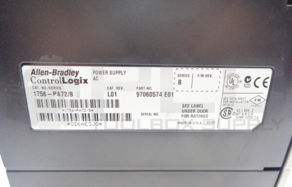 ALLEN BRADLEY 1756-PA72 /B POWER SUPPLY, 1756-A17 /B 17 SLOT CHASSIS*READ* - Image 8