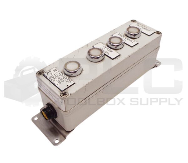 ALLEN BRADLEY 1000-FHFD1D1D1D1-DN DNET 4 PUSH BUTTON PENDANT BOX 598-4PB22G /B