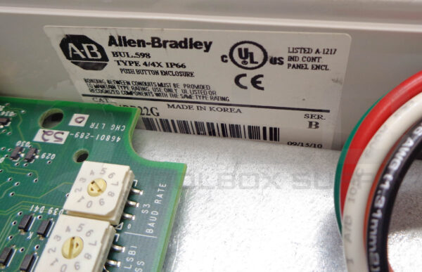 ALLEN BRADLEY 1000-FHFD1D1D1D1-DN DNET 4 PUSH BUTTON PENDANT BOX 598-4PB22G /B - Image 6
