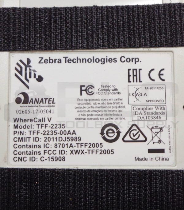 ZEBRA TECHNOLOGIES TFF-2235-00AA WHERECALL V WIRELESS PENDANT - Image 7