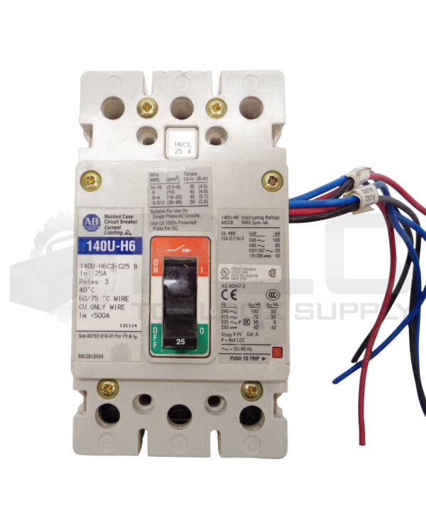 ALLEN BRADLEY 140U-H6C3-C25-B CIRCUIT BREAKER 25A 3P 140U-H6 - Image 3