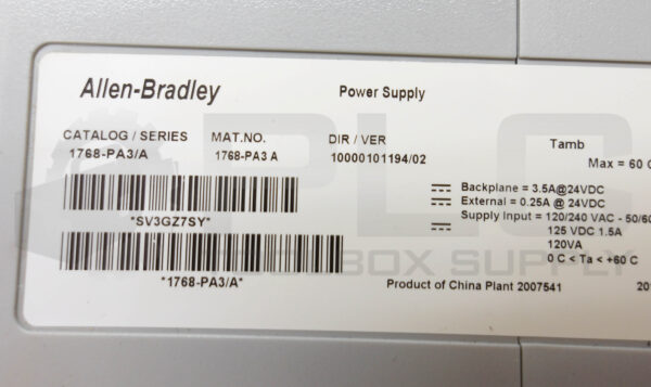 ALLEN BRADLEY 1768-PA3/A POWER SUPPLY 24VDC - Image 6