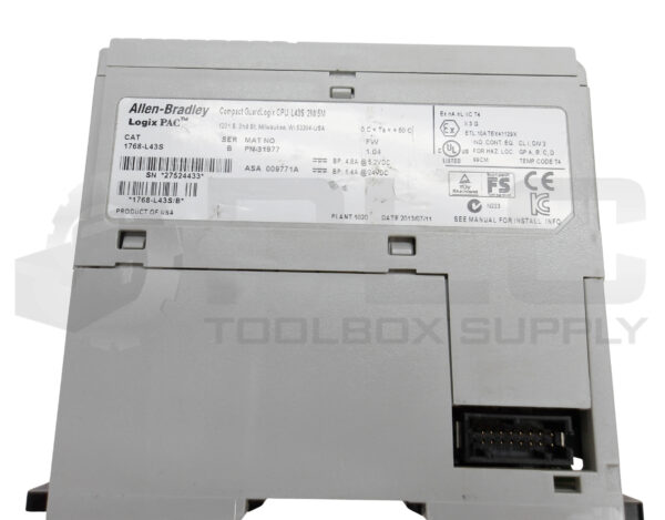 ALLEN BRADLEY 1768-L43S /B COMPAC GUARD LOGIX 24VDC - Image 5