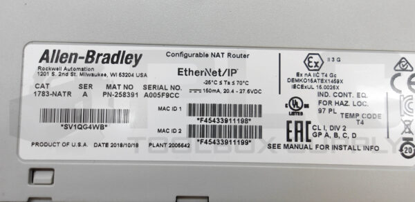 ALLEN BRADLEY 1783-NATR /A NAT ROUTER - Image 6