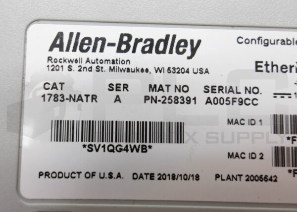 ALLEN BRADLEY 1783-NATR /A NAT ROUTER - Image 7