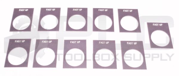 LOT OF 11 NEW SCHNEIDER FAST UP NAMEPLATES