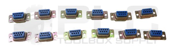 LOT OF 12 NEW AMP M24308/4-1F CONNECTORS 9 PIN 205556-2 9829