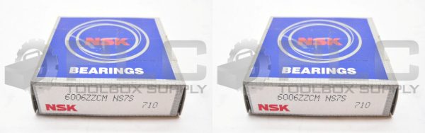 LOT OF 2 NEW NSK 6006ZZCM BEARING METAL