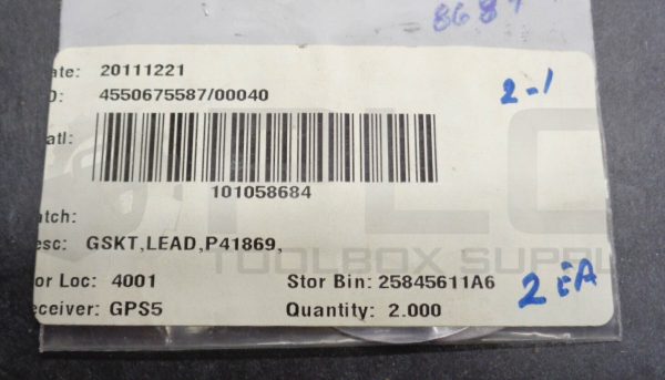 LOT OF 2 NEW P41869 FLAT LEAD GASKETS 2-1/8"OD 1-3/4"ID - Image 5