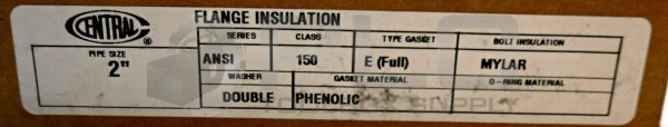 NEW CENTRAL ANSI 150 FLANGE INSULATION 2" PIPE PHENOLIC MYLAR - Image 4