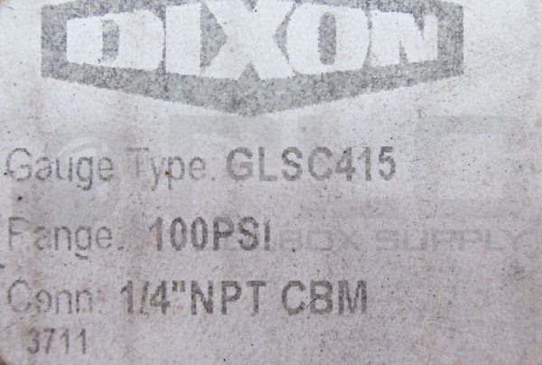 NEW DIXON GLSC415 GAUGE 100PSI 1/4"NPT CBM - Image 6