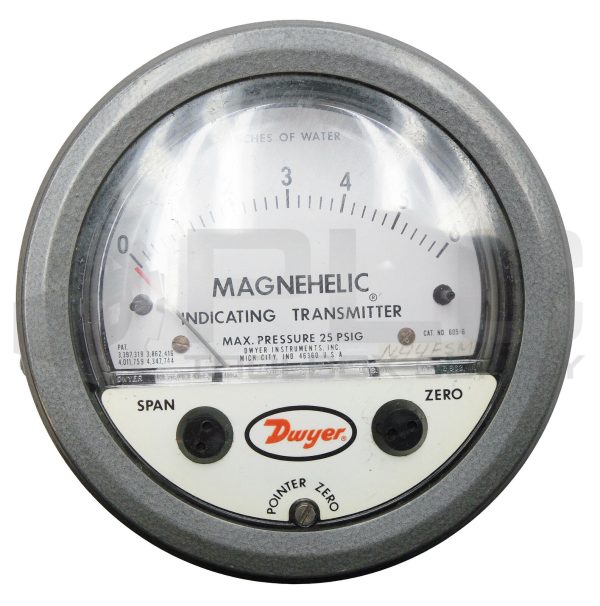 NEW DWYER 605-6 MAGNEHELIC INDICATION TRANSMITTER MAZ PRESSURE 25 PSIG