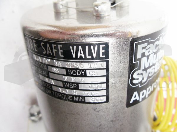 NEW ESSEX FLUID CONTROLS EA0002X1-1/4CT FIRE SAFE VALVE - Image 9