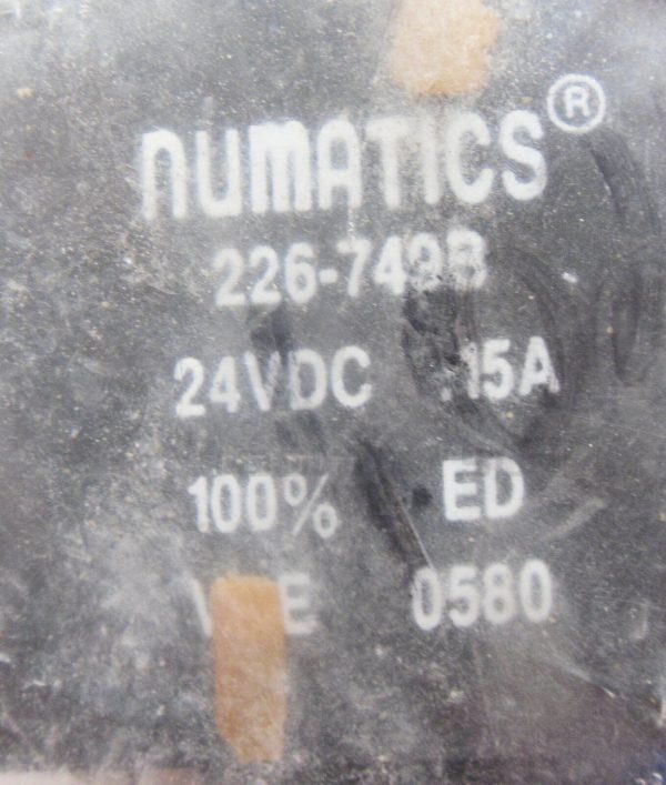 SEALED NEW NUMATICS 226-749B  PNEUMATIC SOLENOID VALVE24VDC .15A *READ* - Image 4