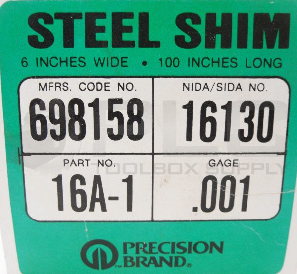 NEW PRECISION BRAND 16A-1 STEEL SHIM 6"W 100"L .001 GAGE 16130 - Image 5