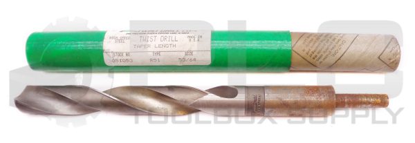 NEW PRECISION TWIST DRILL CO 051053 53/64 HIGH SPEED STEEL TWIST DRILL R51*READ*