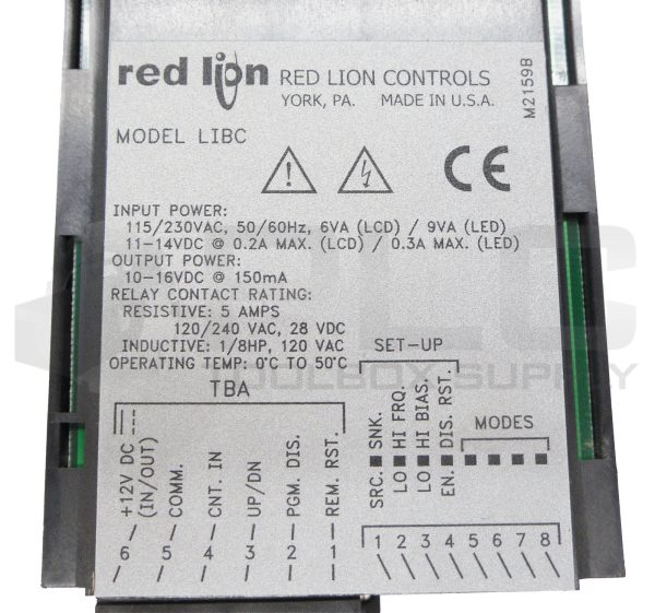 NEW RED LION CONTROLS LIBC CONTROLLER 115-230VAC 50/60HZ 11-14VDC 0.2A LIBC1000 - Image 6