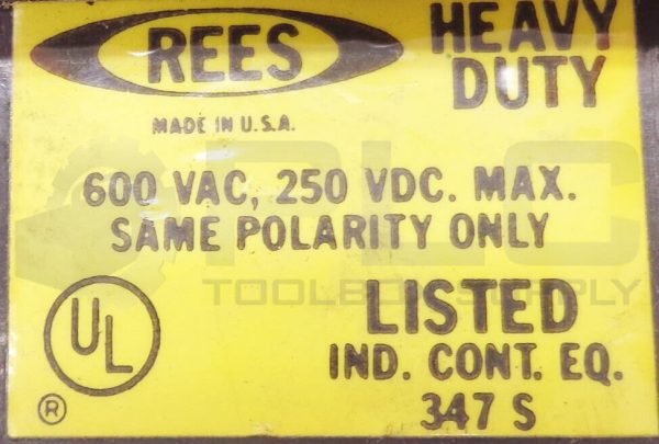 NEW REES 00662-002 288 PUSH BUTTON SWITCH 600VAC 250VDC RED BUTTON - Image 5