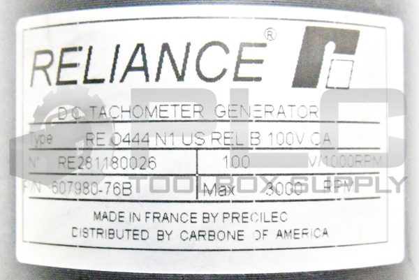 NEW RELIANCE 607980-76B DC TACHOMETER GENERATOR 3000RPM MAX - Image 5