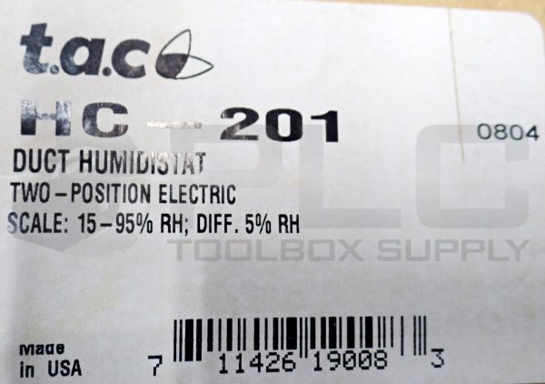 NEW TAC HC-201 DUCT HUMIDISTAT, TWO-POSITION ELECTRIC, 15-95% RH; DIFF. .5% RH - Image 5